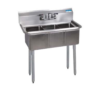 Stainless Steel Sink 10x14 3 Compartment 1014 3